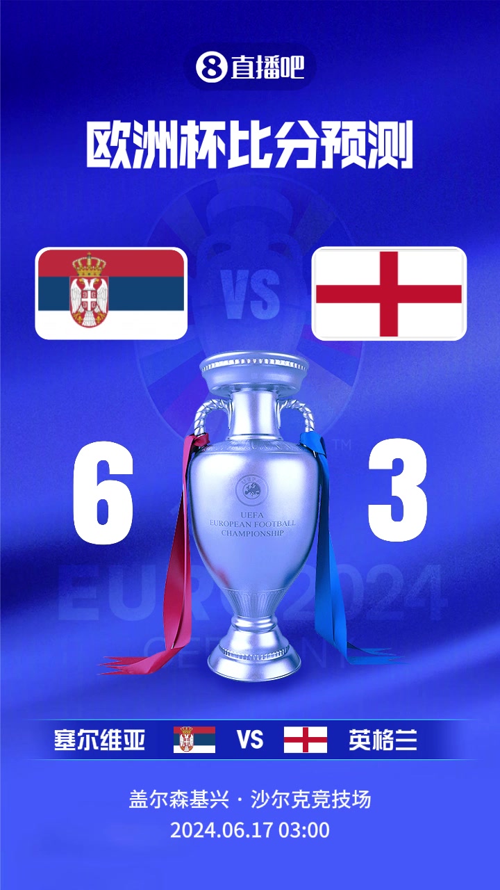 欧洲杯塞尔维亚vs英格兰截图比分预测