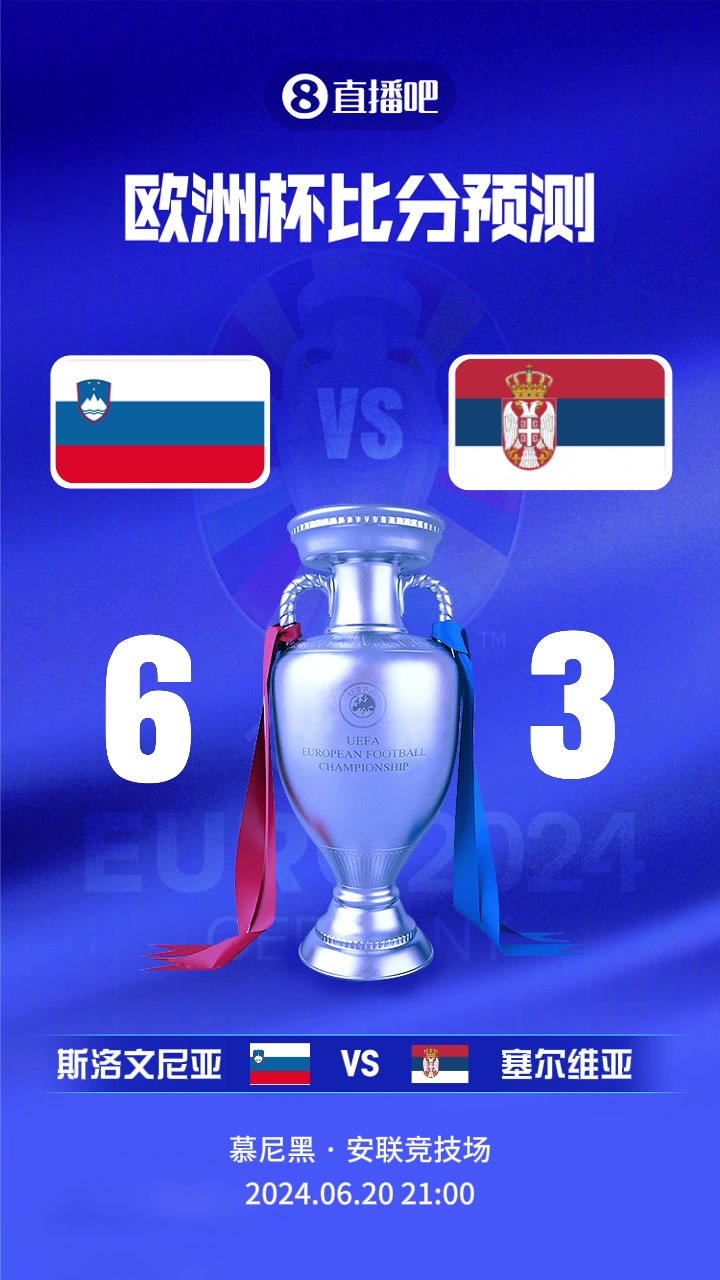 欧洲杯斯洛文尼亚vs塞尔维亚截图比分预测